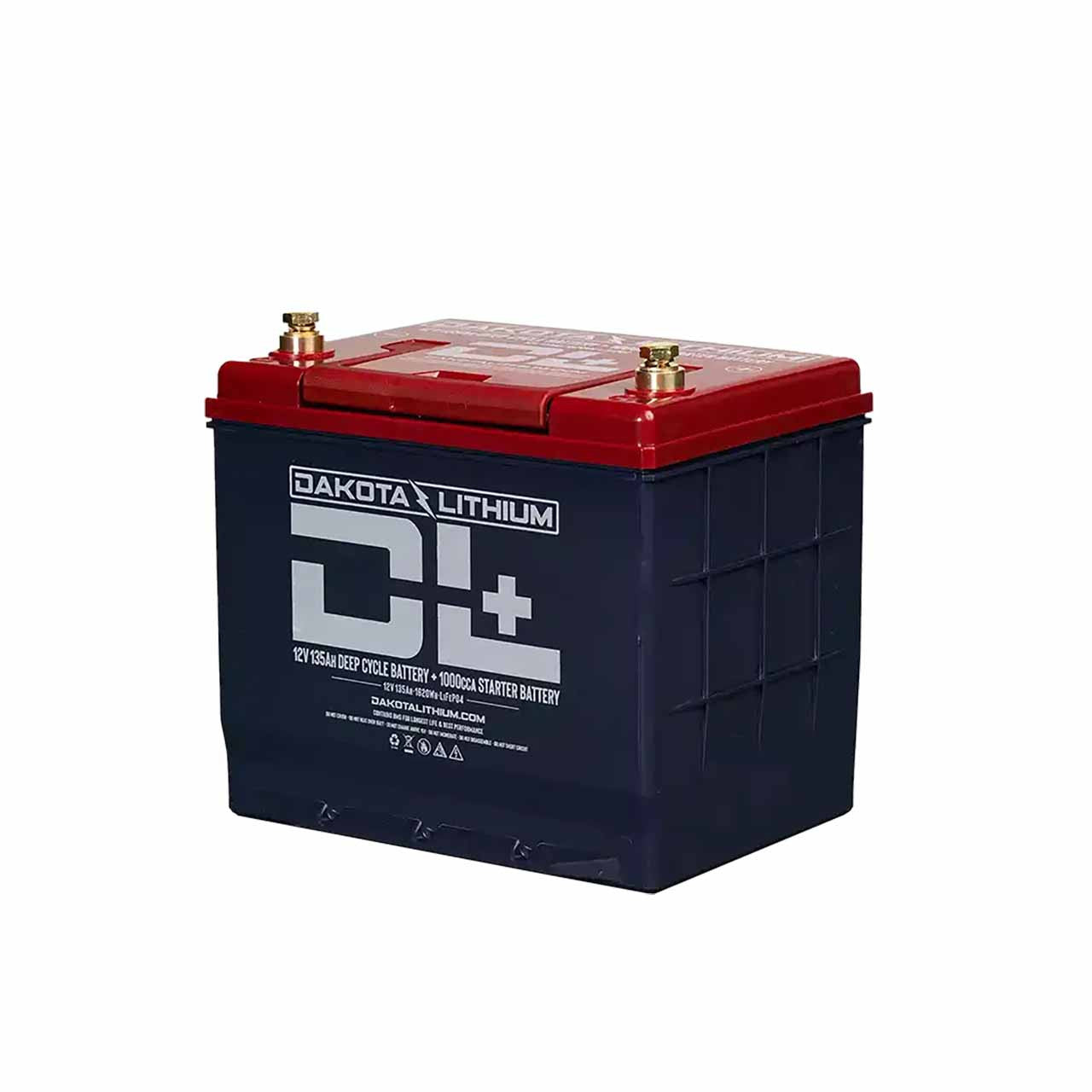 Dakota Lithium 135AH 12V - Dual Purpose - Includes 110v 12V 10A Charger