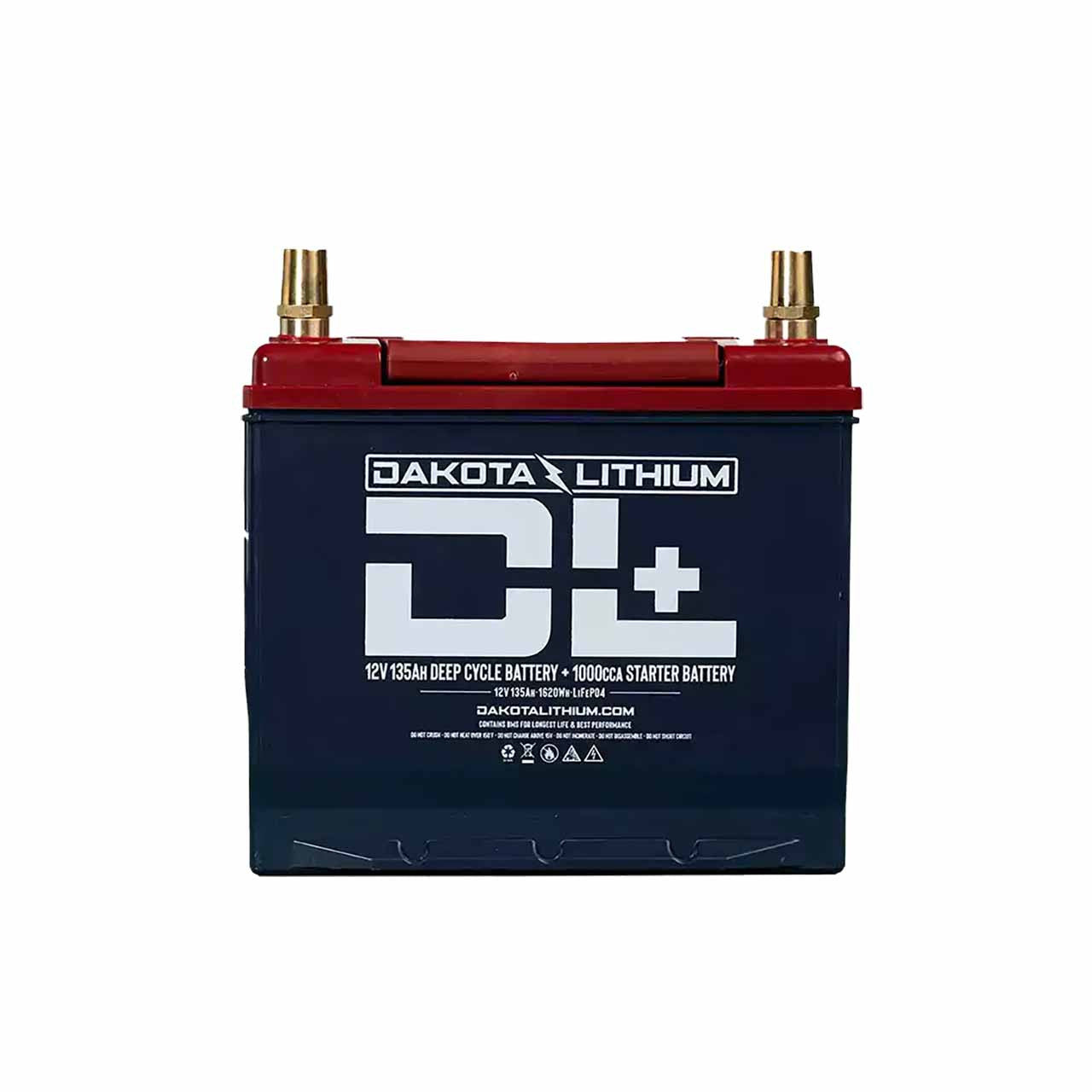 Dakota Lithium 135AH 12V - Dual Purpose - Includes 110v 12V 10A Charger