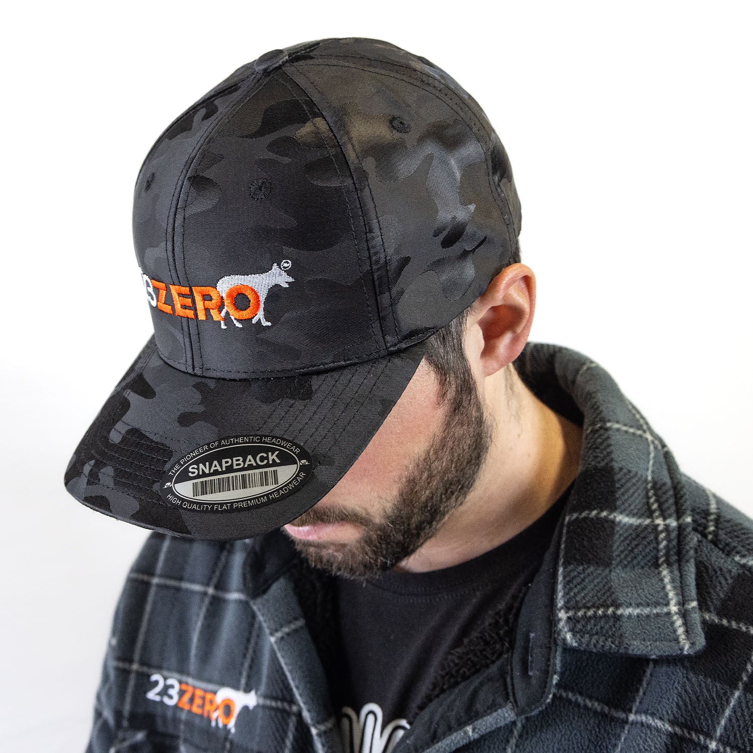 MER Adjustable Mesh Trucker Hat Black Camo