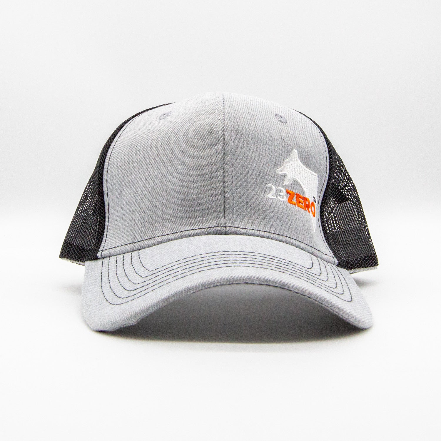 MER Adjustable Mesh Trucker Hat Gray & Black