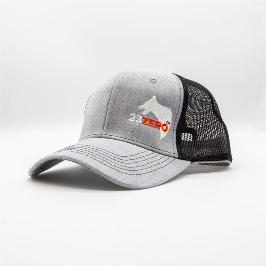 MER Adjustable Mesh Trucker Hat Gray & Black