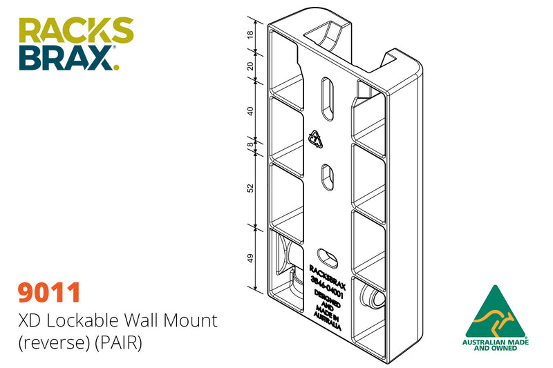 Racksbrax XD Lockable Wall Mount