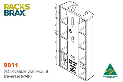 Racksbrax XD Lockable Wall Mount