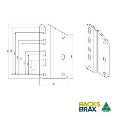 Racksbrax XD MULTI-AWN ADAPTOR (TRIPLE)