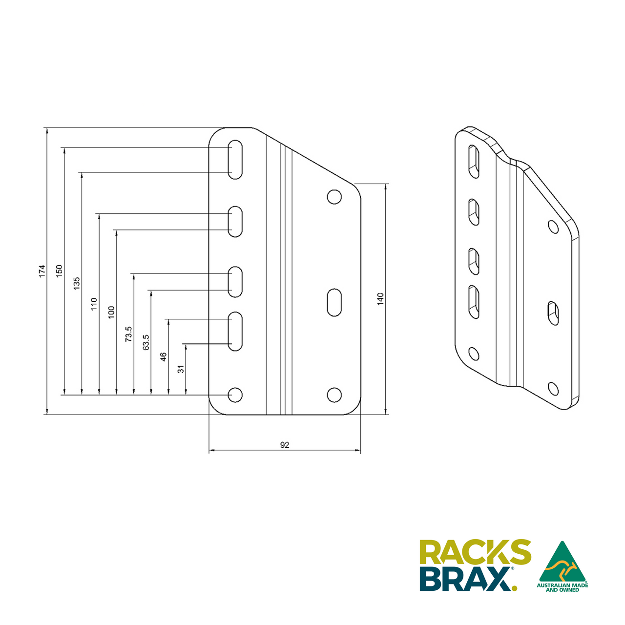 Racksbrax XD MULTI-AWN ADAPTOR (DOUBLE)