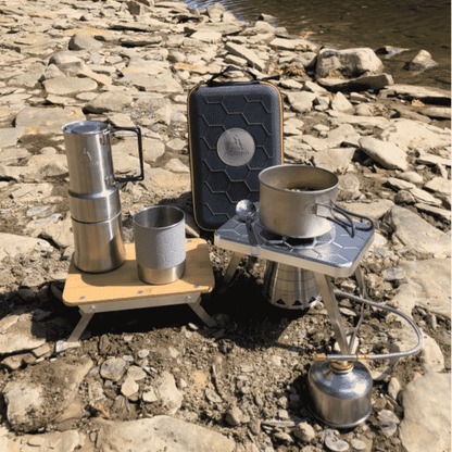 nCamp Kitchen to Go 5 Piece (Stove, Prep, Adapter, Case, Cafï¿½)