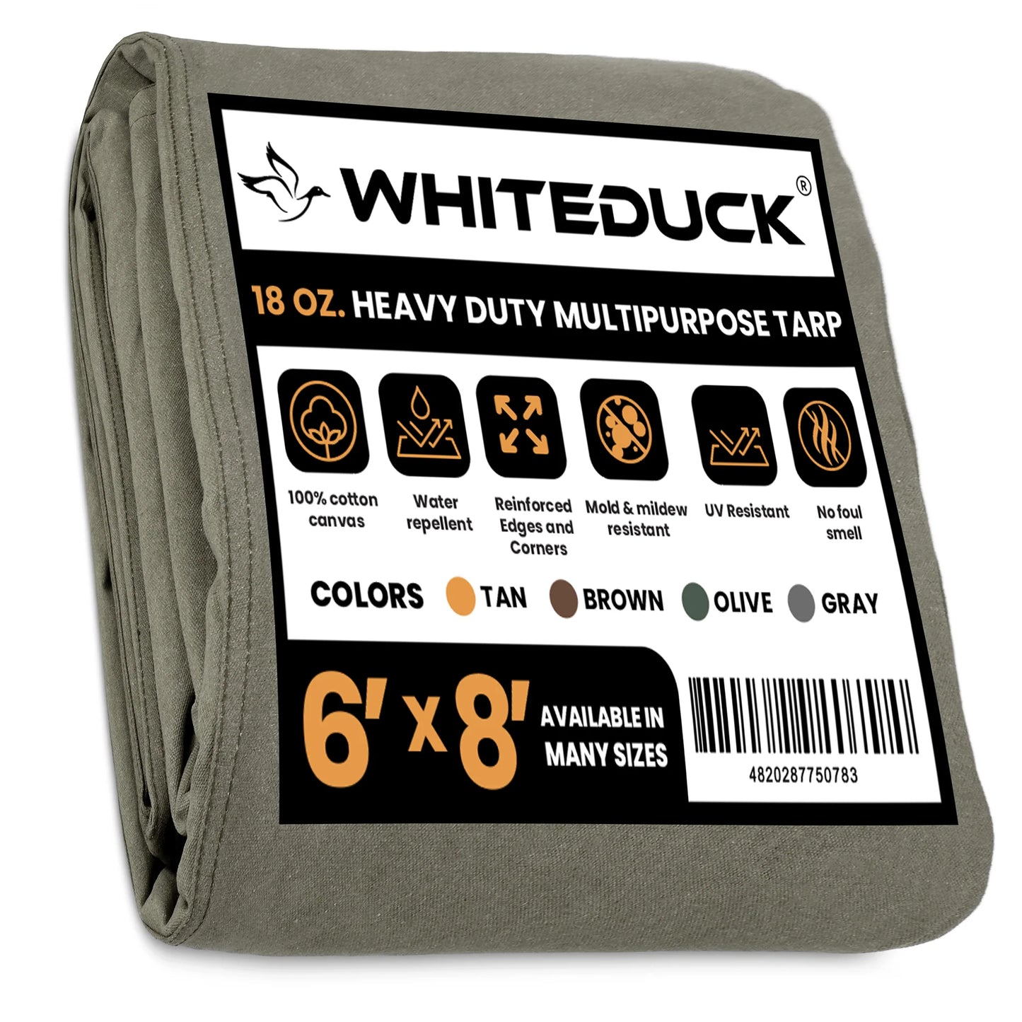 Heavy Duty 18 oz 100% Cotton Canvas Tarp