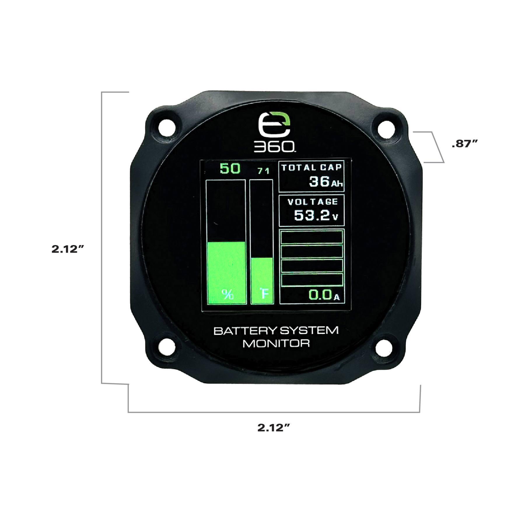 E360 51.2V Lithium Battery Monitor. LCD Display with 3M Cable [A]