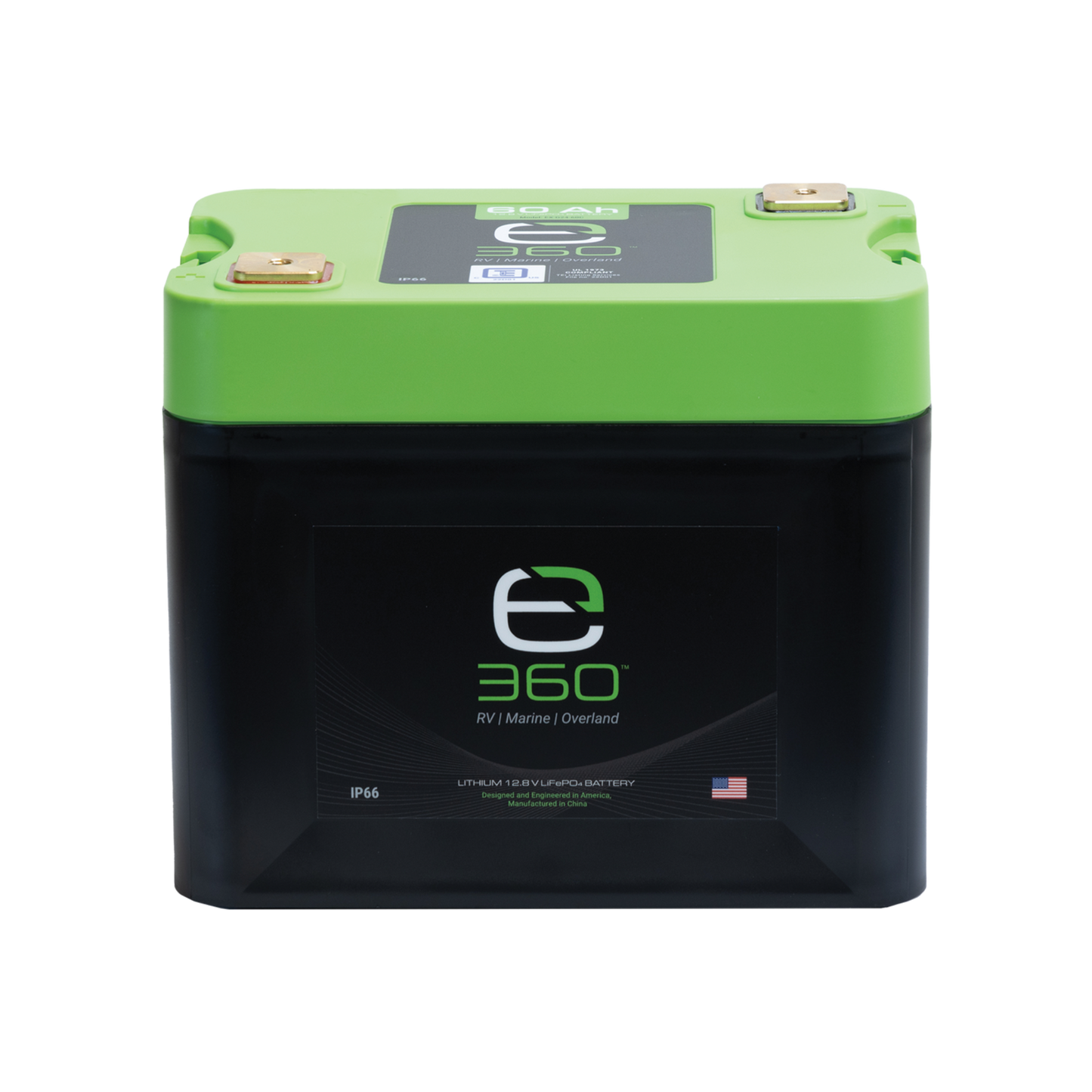 E360 12.8V 60Ah G24 High-Density LiFePO4 Deep Cycle Battery [C]