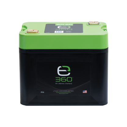 E360 12.8V 60Ah G24 High-Density LiFePO4 Deep Cycle Battery [C]