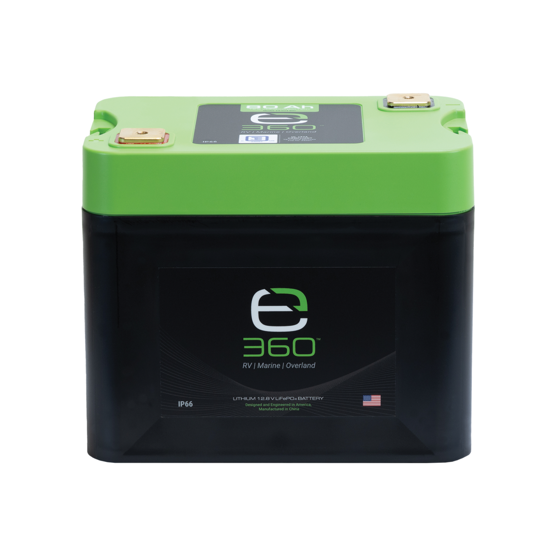 E360 12.8V 80Ah G24 High-Density LiFePO4 Deep Cycle Battery [C]