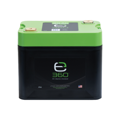 E360 12.8V 80Ah G24 High-Density LiFePO4 Deep Cycle Battery [C]