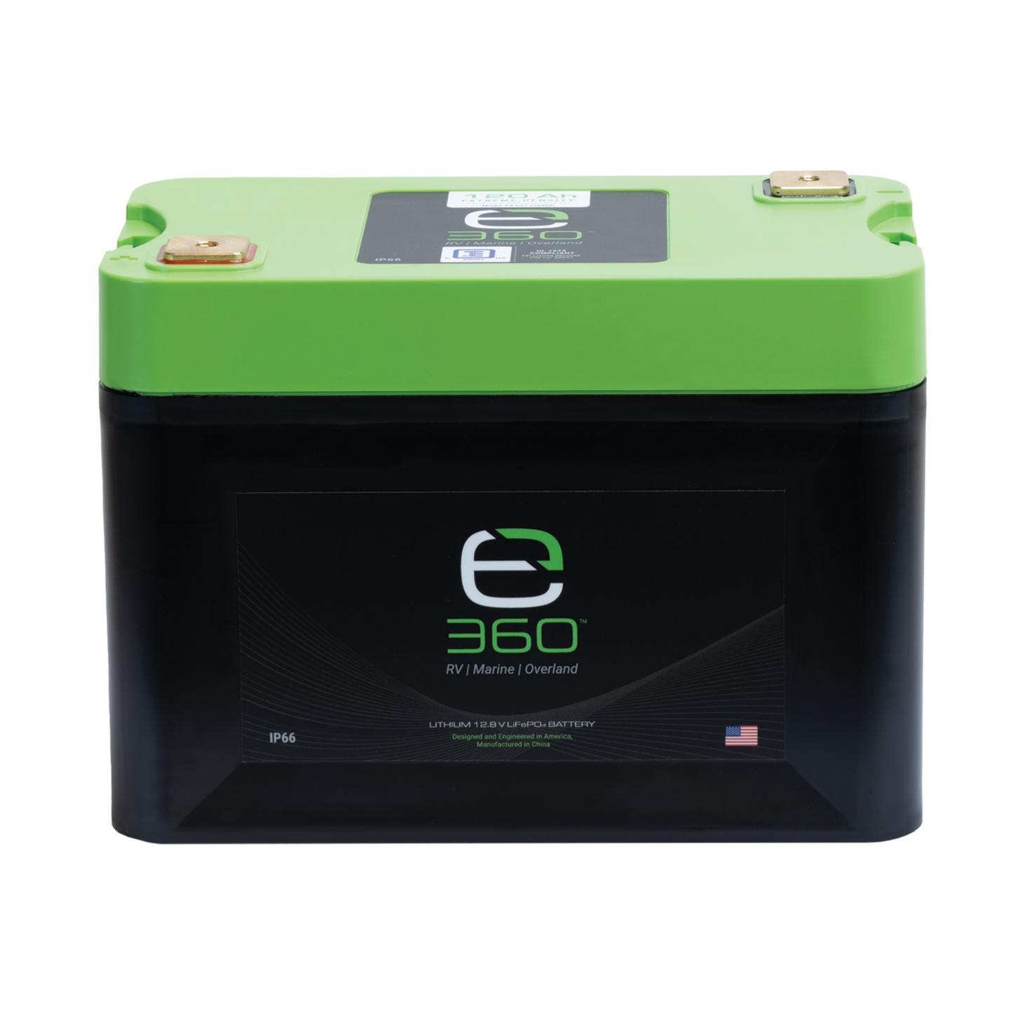 E360 12.8V 120Ah G27 Extreme-Density LiFePO4 Deep Cycle Battery [B]