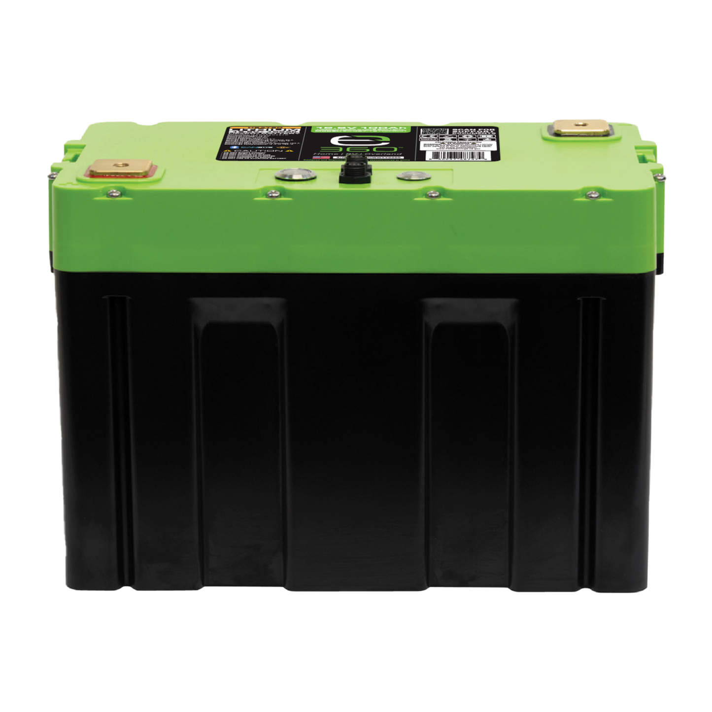 E360 Group 27 12V 100Ah Deep Cycle LiFePO4 Battery with Bluetooth, CAN Bus, and VHC (Vertical Heat Conduction) Internal Heating. [A]