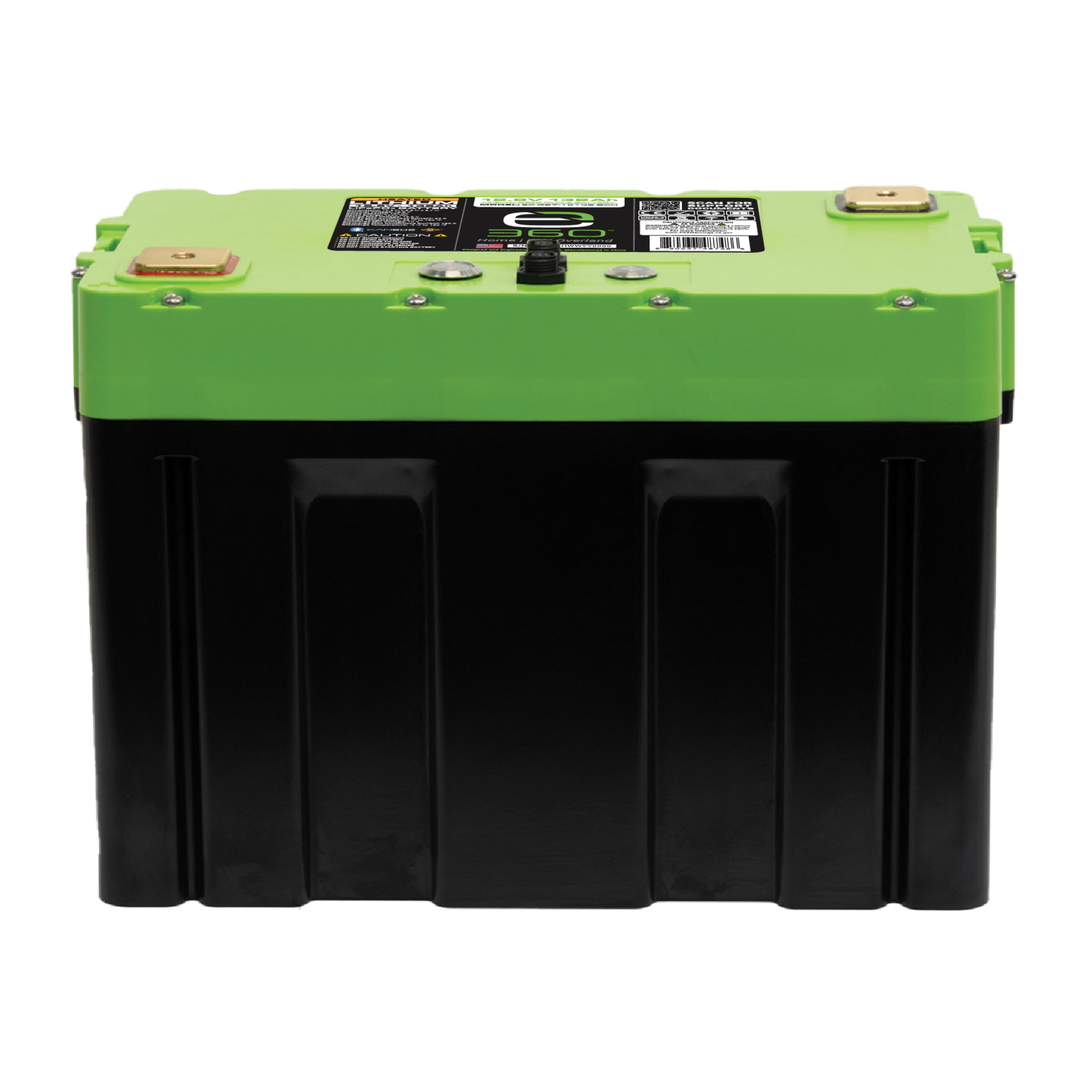 E360 Group 27 12V 132Ah Deep Cycle LiFePO4 Battery with Bluetooth, CAN Bus, and VHC (Vertical Heat Conduction) Internal Heating. [A]