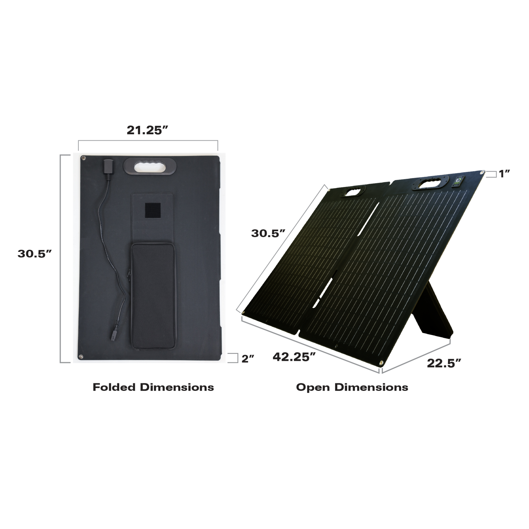 E360 120W Portable and Foldable Mono Solar Panel [A]