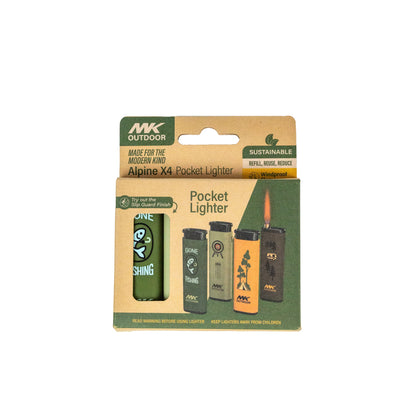 MK Outdoor Alpine - Explore Pocket Lighter (Pack of 4)