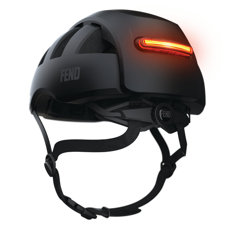 JackRabbit FEND Super Helmet + Lights Medium Black