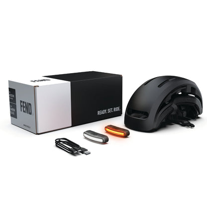 JackRabbit FEND Super Helmet + Lights Small Black