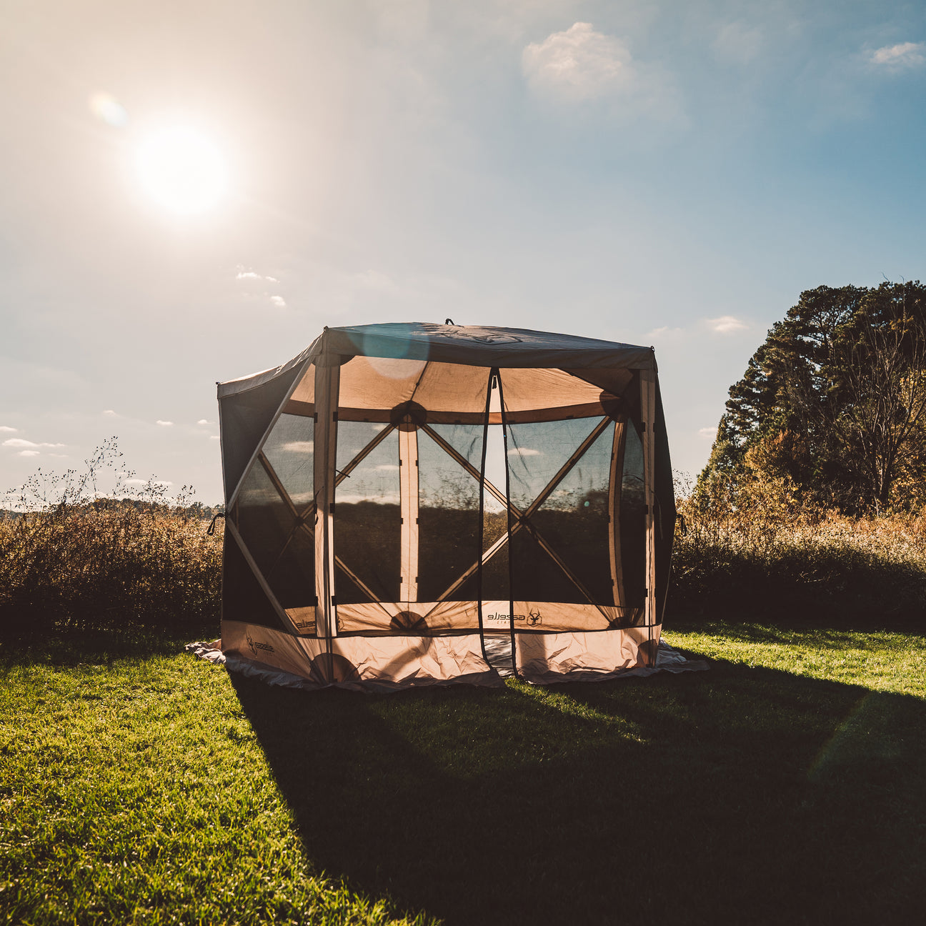 Gazelle G5 Pop-Up Portable 5-Sided Gazebo Screen Tent - Desert Sand