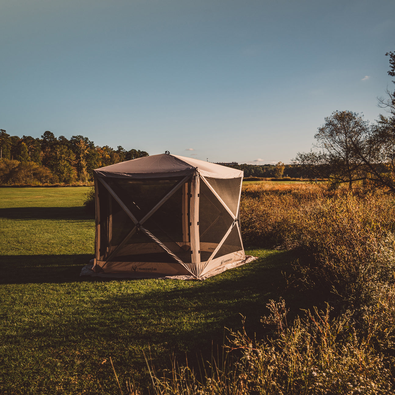 Gazelle G5 Pop-Up Portable 5-Sided Gazebo Screen Tent - Desert Sand