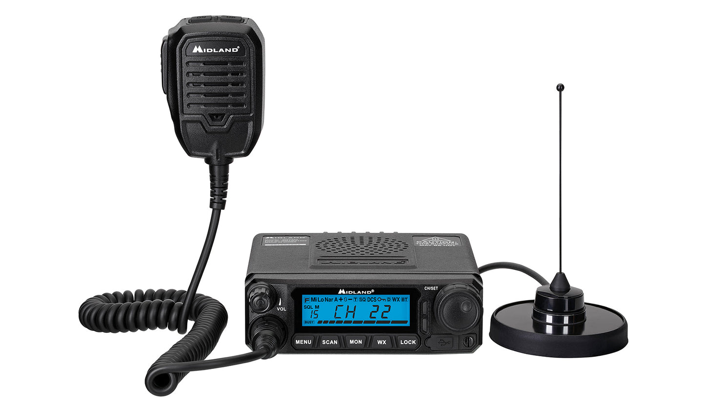 Midland Micro Mobile 50 Watt GMRS Radio with Magnetic Mount Antenna (MXT500)