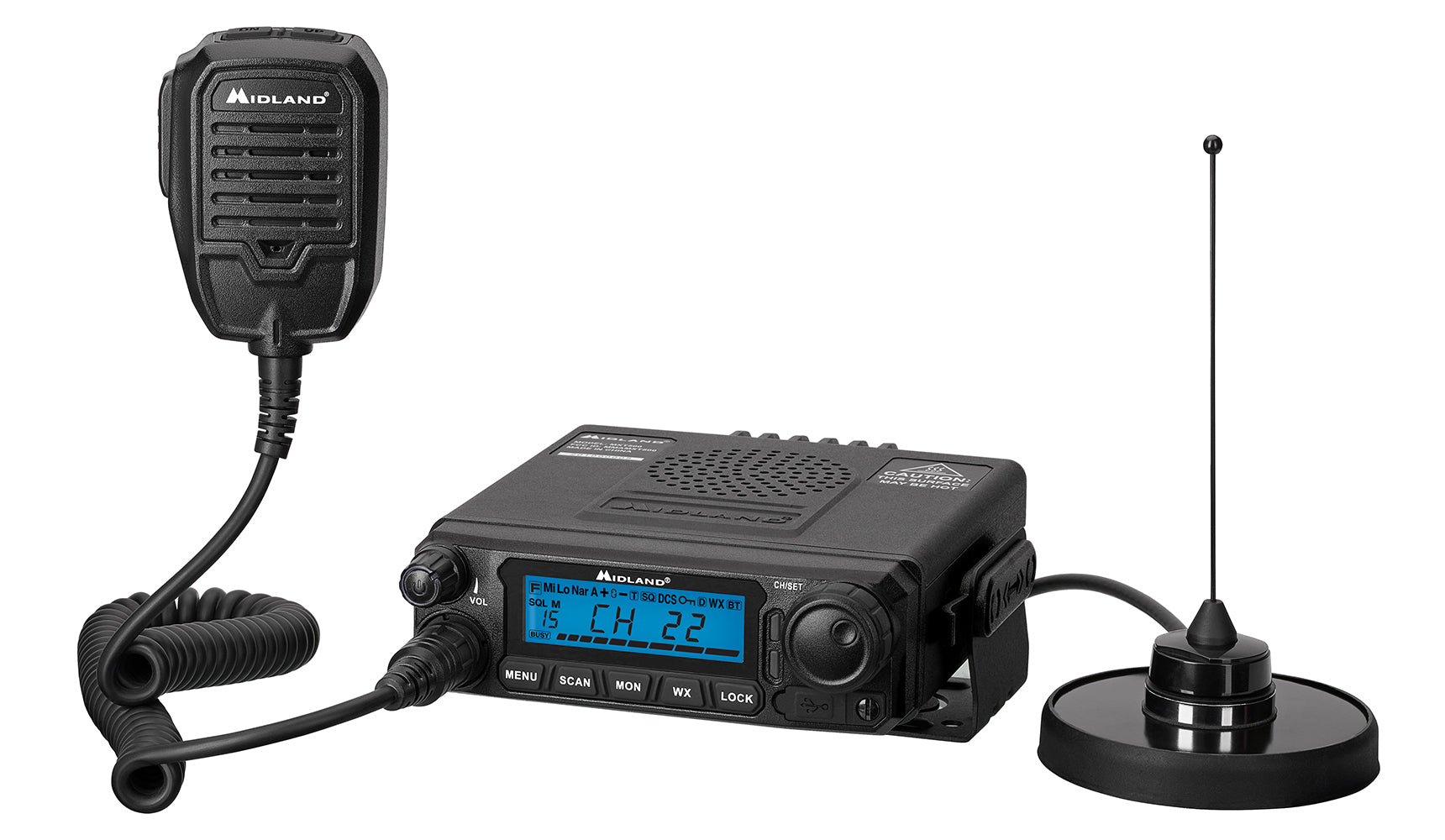 Midland Micro Mobile 50 Watt GMRS Radio with Magnetic Mount Antenna (MXT500)