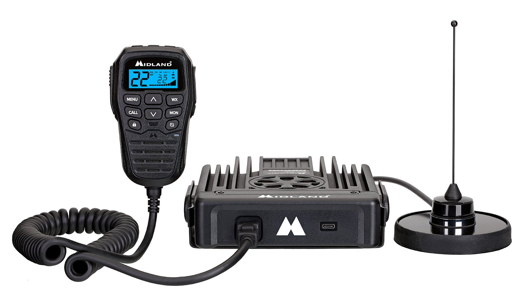 Midland Micro Mobile 50 Watt GMRS Radio with Magnetic Mount Antenna (MXT575)