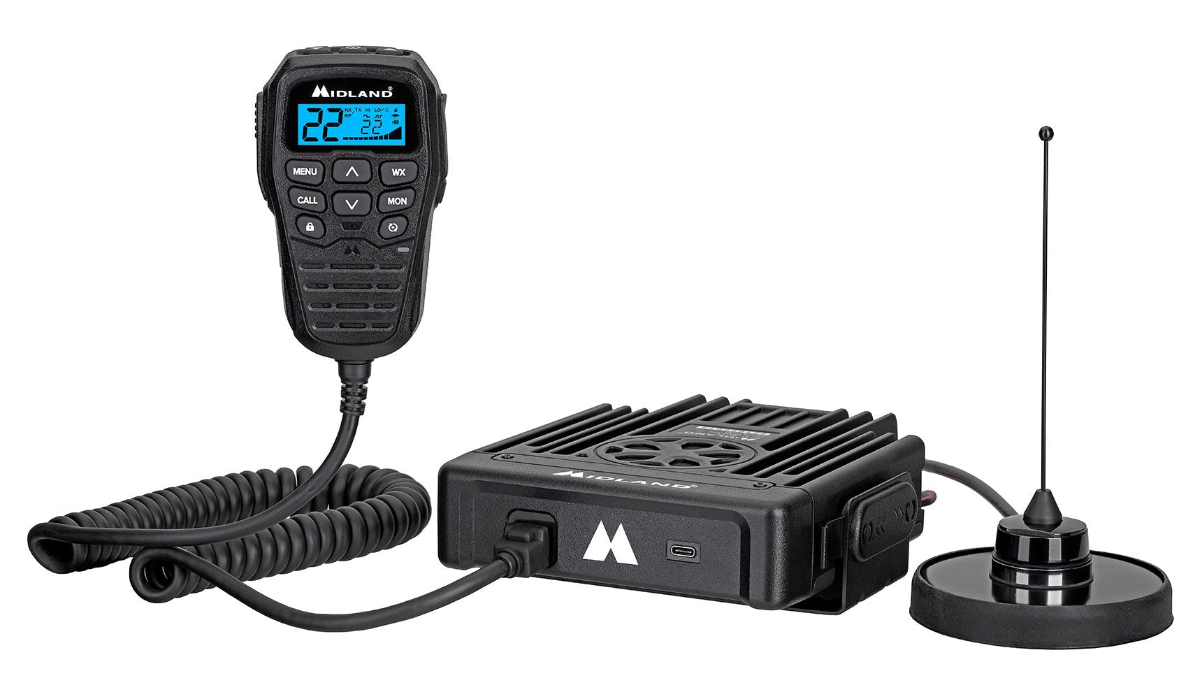 Midland Micro Mobile 50 Watt GMRS Radio with Magnetic Mount Antenna (MXT575)