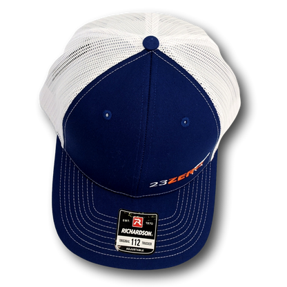 MER Adjustable Mesh Trucker Hat Blue & White