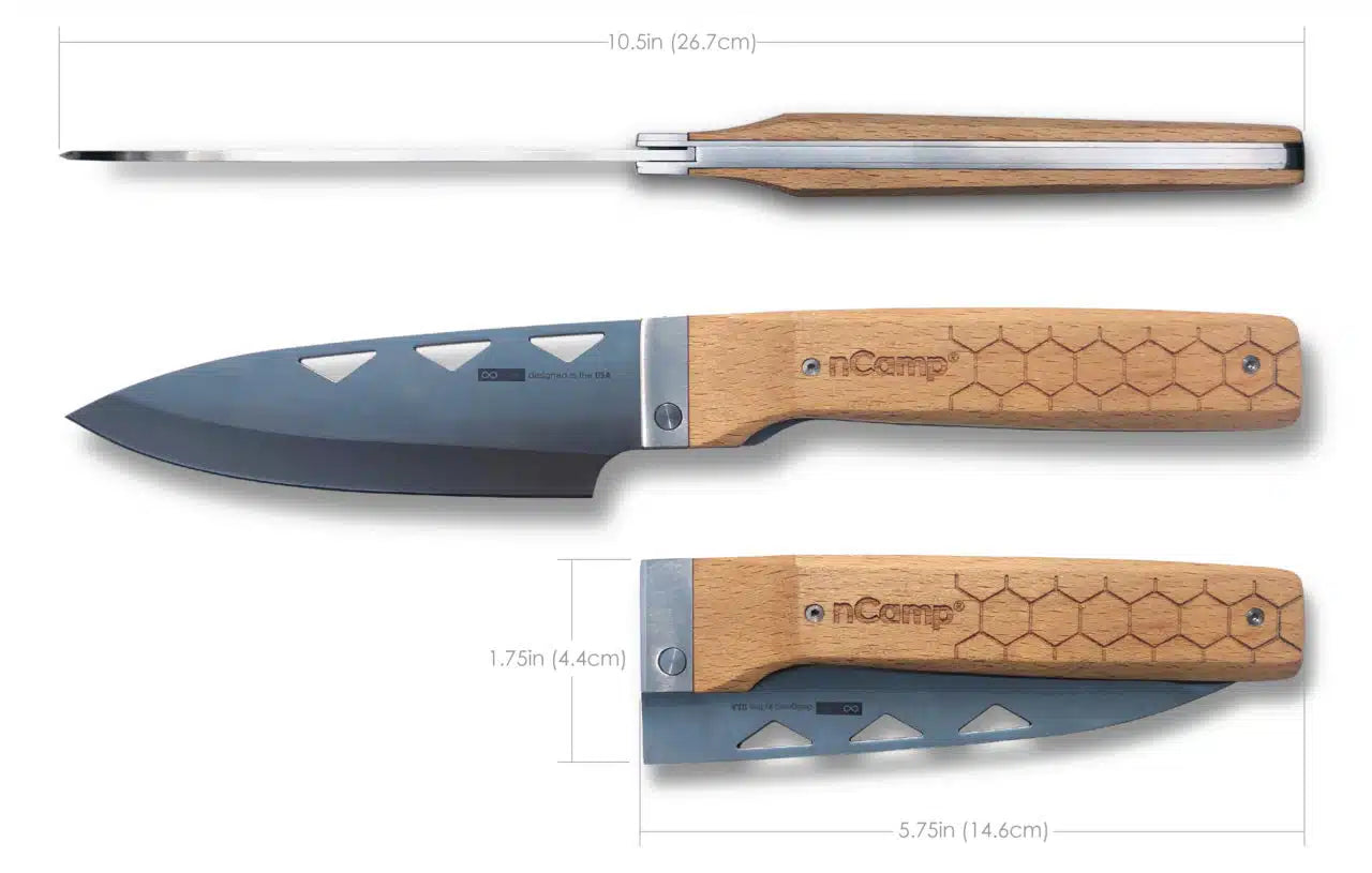 nCamp Premium Chef-style Food Prep Knife