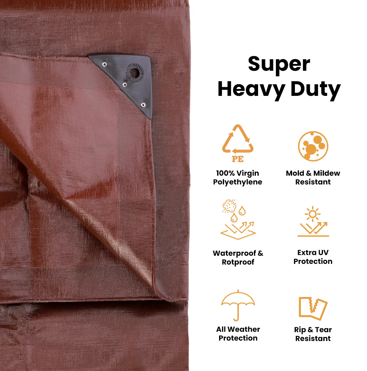 Super Heavy Duty Poly Tarp Cover Thick 16 Mil