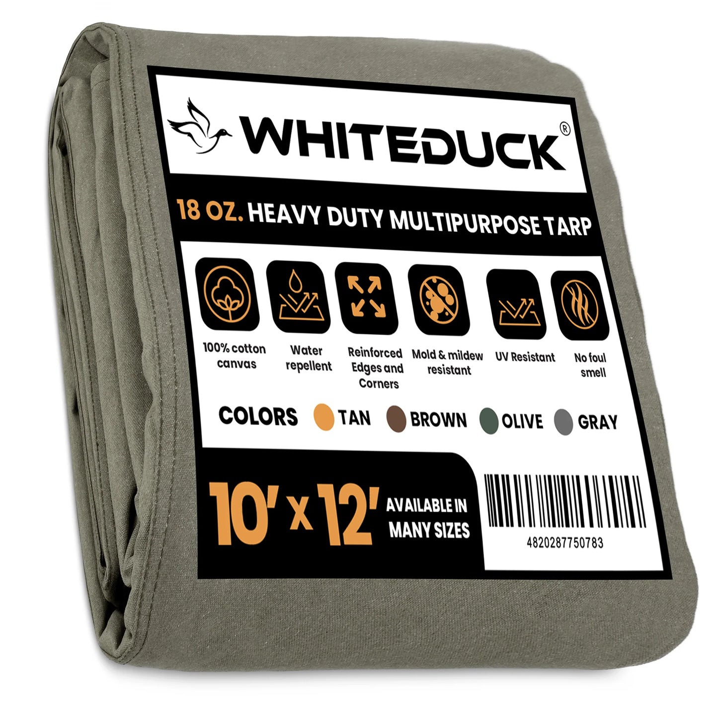 Heavy Duty 18 oz 100% Cotton Canvas Tarp