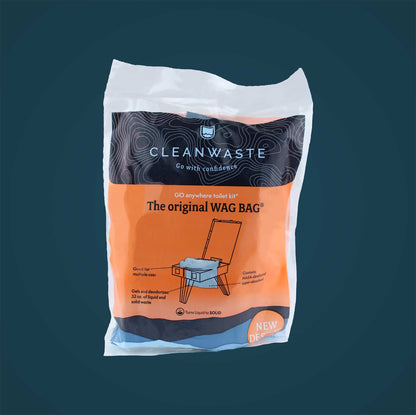 Cleanwaste Original Wag Bag GO Anywhere Toilet Kit - 12 Pack